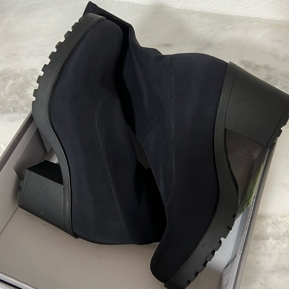 Vagabond Grace Black Stretch Mid-Heeled Ankle Boots Size 39